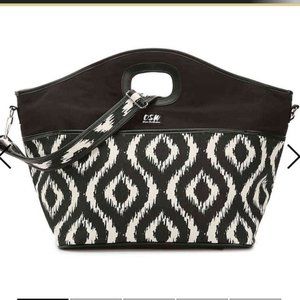 Black Ikat Print Cooler Bag - DSW - NEW